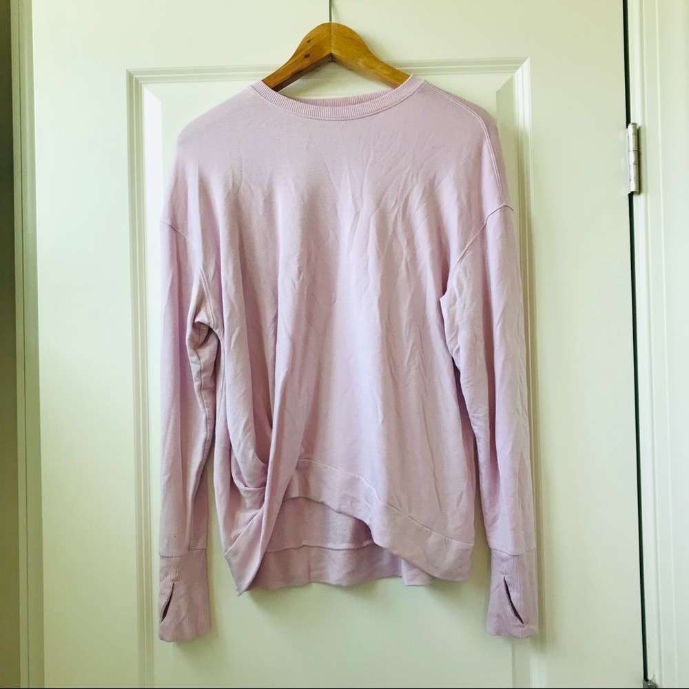 Twist Front Pink Athleisure Top